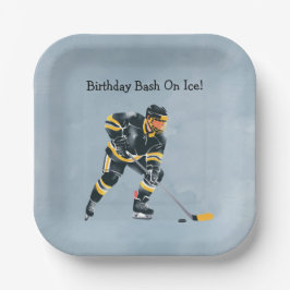 Plato De Papel Bash De Cumpleaños Sobre Hielo