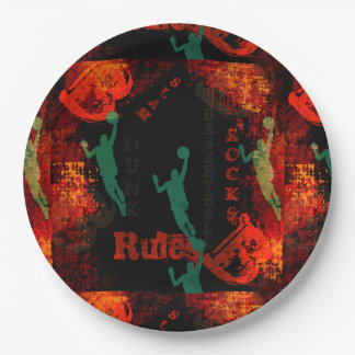 PLATO DE PAPEL BASKETBALL
