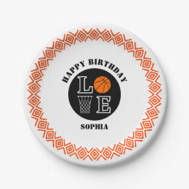 Plato De Papel Basketball Player Girl, Basketball Girl  Birthday