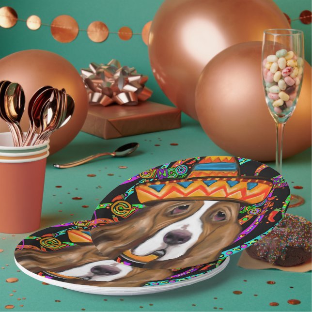 PLATO DE PAPEL BASSET HOUND (Multi)