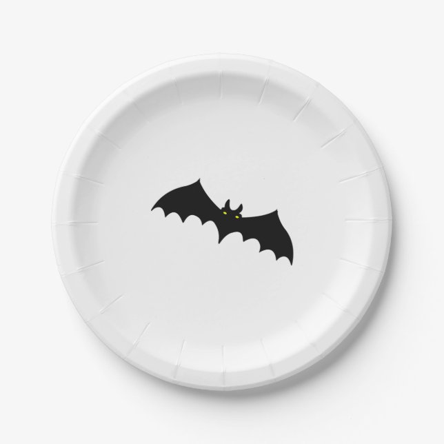 Plato De Papel Bat halloween (Anverso)