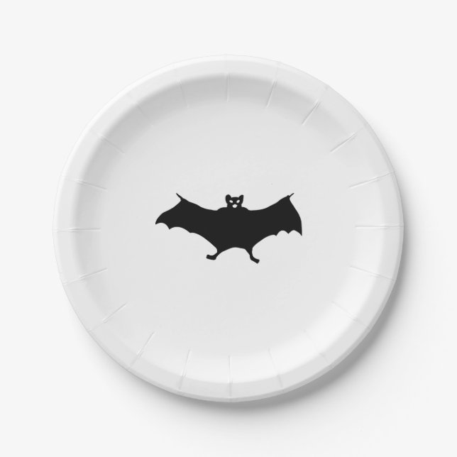 Plato De Papel Bat Halloween (Anverso)