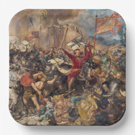 Plato De Papel Batalla de Grunwald (Escena Militar Medieval) (Gue