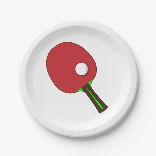 Plato De Papel Bate de tenis de mesa (Anverso)