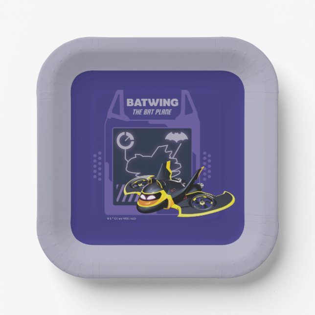 Plato De Papel Batería Batllers™ - El Avión Bat (Anverso)