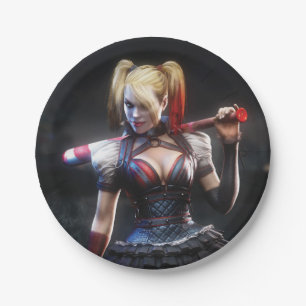 Plato De Papel Batman Arkham Knight   Harley Quinn con murciélago