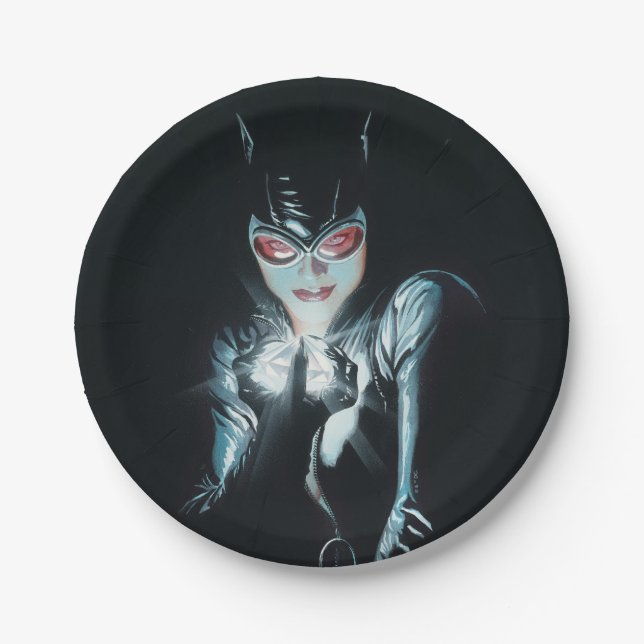 Plato De Papel Batman Catwoman Faces of Evil Cover Illustration (Anverso)