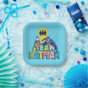 Plato De Papel Batman   Equipo Batman
