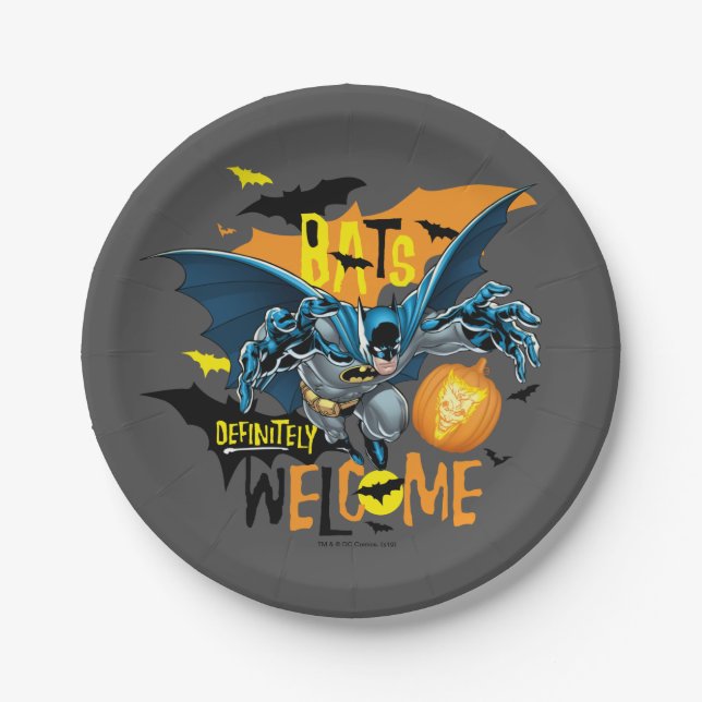 Plato De Papel Batman | Logo inspirado en Halloween (Anverso)