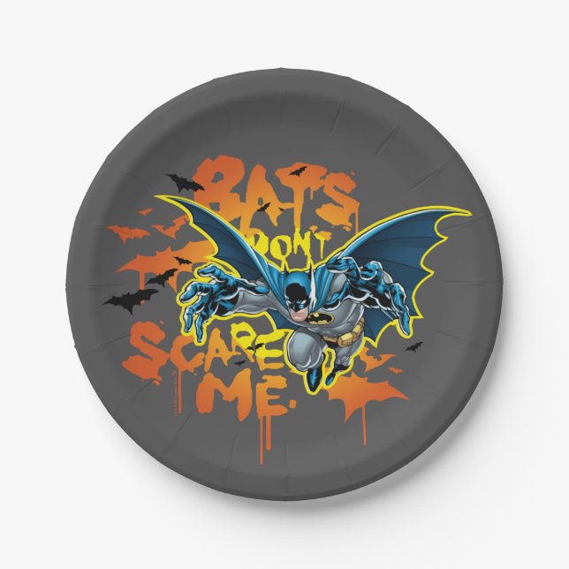 Plato De Papel Batman | Los murciélagos no me asustan (Anverso)