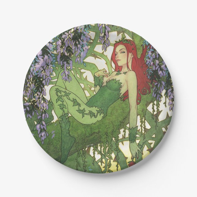 Plato De Papel Batman Rebirth Poison Ivy Cover Illustration (Anverso)