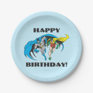 Plato De Papel Batman y Robin