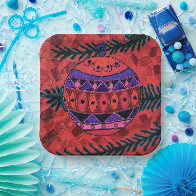 Plato De Papel Bauble (Fiesta)