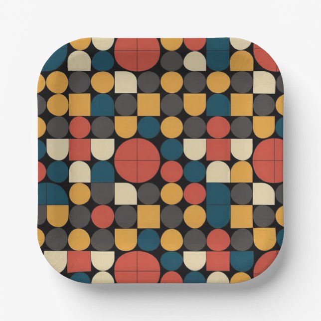 Plato De Papel Bauhaus Pure Geometry Harmony (Anverso)