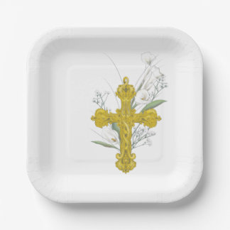 Plato De Papel Bautismo