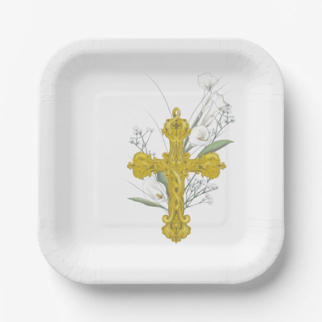 Plato De Papel Bautismo (Anverso)