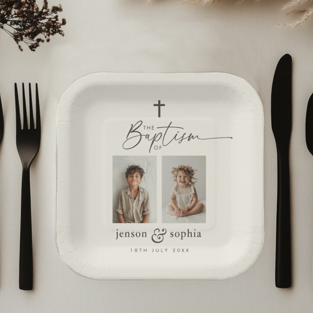 Plato De Papel Bautismo conjunto 2 Foto (Subido por el creador)