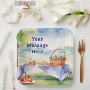 Plato De Papel Bbq Barbecue Fiesta