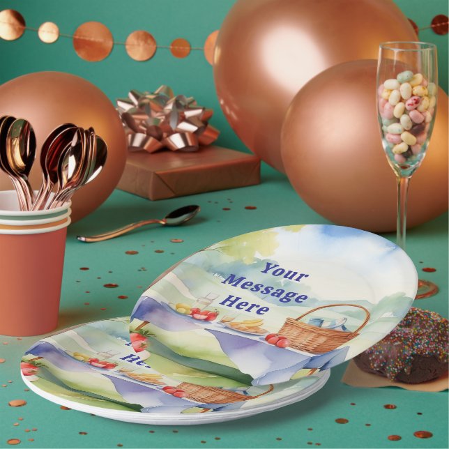 Plato De Papel Bbq Barbecue Fiesta (Multi)