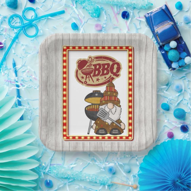 Plato De Papel BBQ rusa (Fiesta)