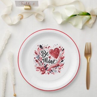 Plato De Papel Be Mine Paper Plate