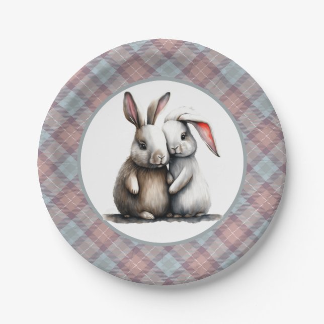 Plato De Papel Be My Snuggle Bunny (Anverso)