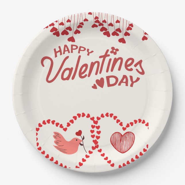 Plato De Papel Be My Valentine: Un día de amor y romance (Anverso)