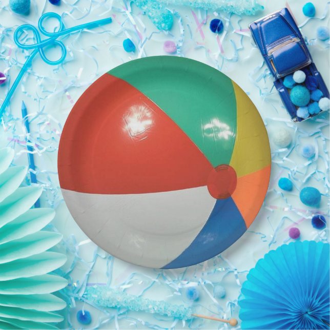 Plato De Papel Beach Ball (Fiesta)