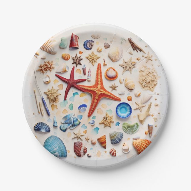 Plato De Papel Beach Bliss (Anverso)