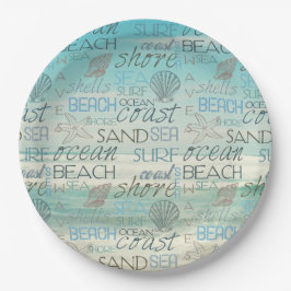 Plato De Papel Beach Surf Sand Sea