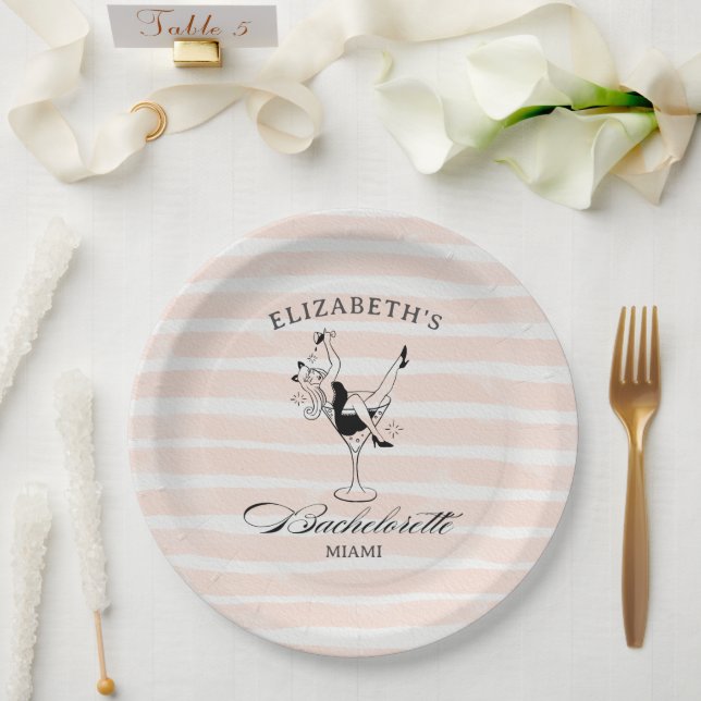 Plato De Papel Beach Theme Bachelorette Party (Boda)