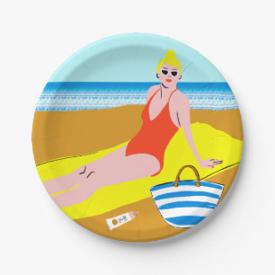 Plato De Papel Beachy Keen - Amarillo
