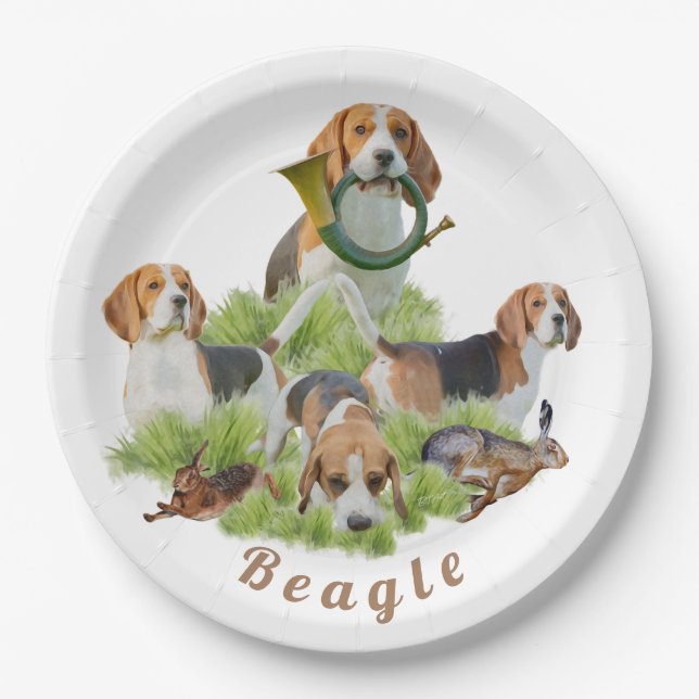 Plato De Papel Beagle (Anverso)
