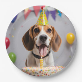 Plato De Papel Beagle Birthday Party
