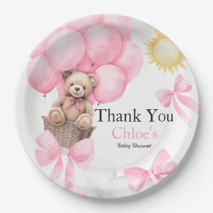 Plato De Papel Bear Baby Shower