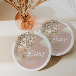 Plato De Papel Bear Bear Bear Bearly Wait Baby Shower