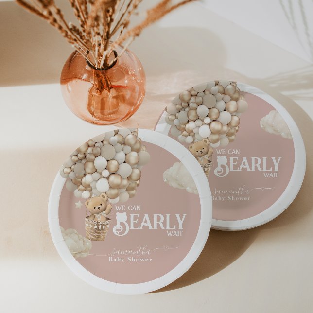 Plato De Papel Bear Bear Bear Bearly Wait Baby Shower (Subido por el creador)