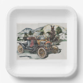 Plato De Papel Bear Express