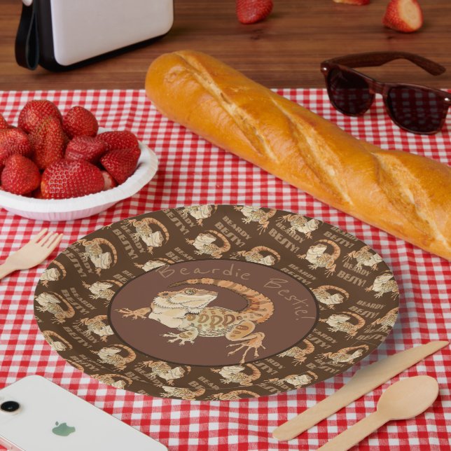 Plato De Papel ¡Beardie Bestie!  (Picnic)