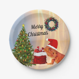 Plato De Papel Beardie-Claus Bearded Dragon