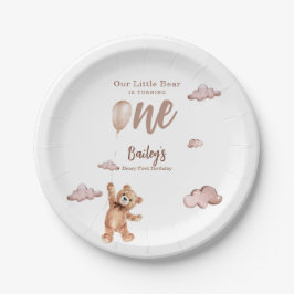 Plato De Papel Beary First Birthday