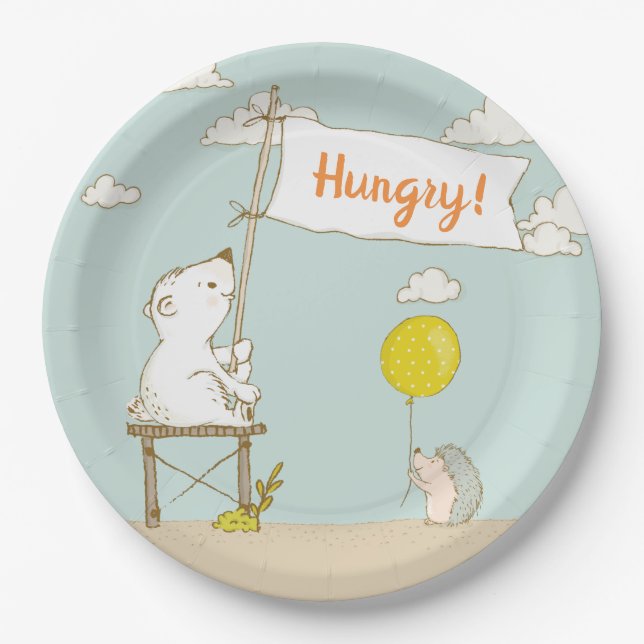 Plato De Papel Beary Hungry Fiesta Paper Plate (Anverso)