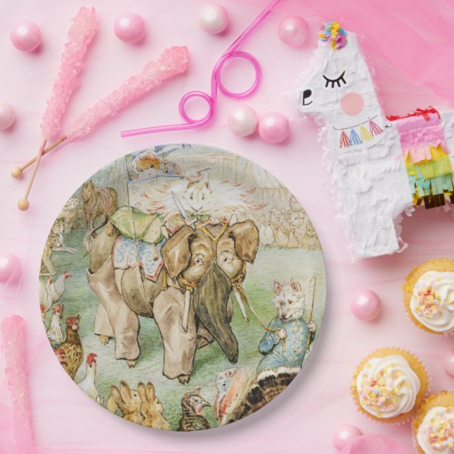Plato De Papel Beatrix Potter La Caravana De Los Hados (Fiesta)