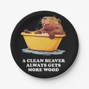 Plato De Papel Beaver Lover Bath