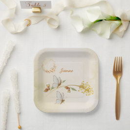 Plato De Papel Bebé 1 placas de papel de cumpleaños