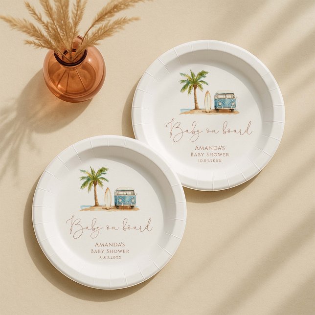 Plato De Papel Bebé a bordo de Baby Shower (Subido por el creador)