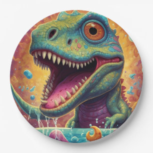 Plato De Papel Bebé a bordo Dino-Mite