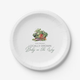Plato De Papel Bebé crecido localmente