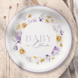 PLATO DE PAPEL BEBÉ EN BLOOM - BABY SHOWER