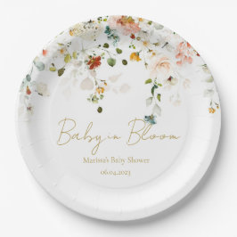 Plato De Papel Bebé en el Baby Shower de Bloom